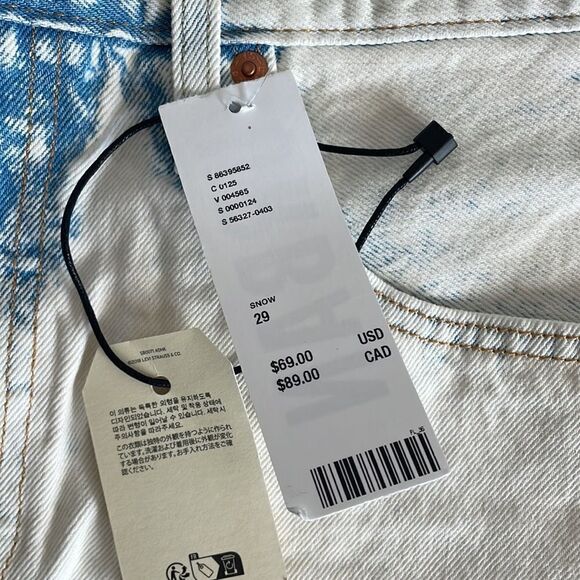 NWT Levi’s 501 Original Cutoff High-Rise Denim Short Snow Women Size 29 - Picture 6 of 8